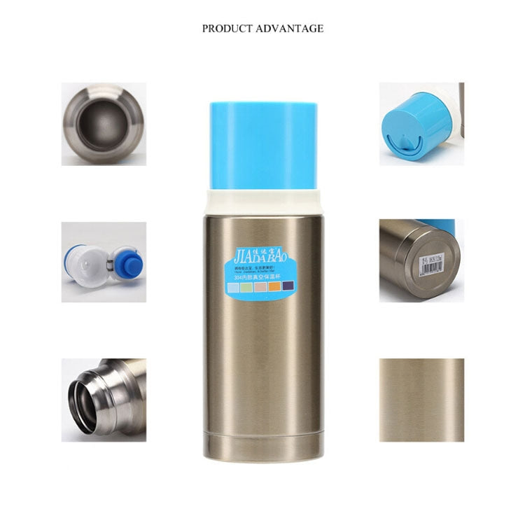 Garrafa Térmica de Vácuo Portátil para Carro, Estudante, Criança, Negócios, Chá, Isolamento Frio, Aço Inoxidável, 300-400ml