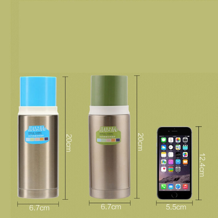 Garrafa Térmica de Vácuo Portátil para Carro, Estudante, Criança, Negócios, Chá, Isolamento Frio, Aço Inoxidável, 300-400ml