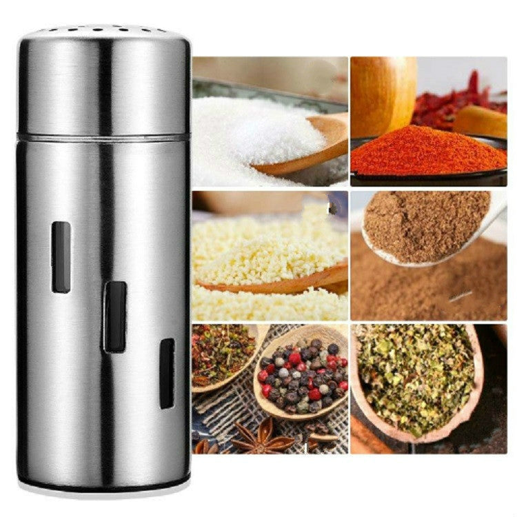 Frascos de Molho em Aço Inoxidável, Frascos de Pimenta, Caixa de Condimentos para Churrasco, Conjunto de Frascos de Temperos, Furo Pequeno, Furo Grande, Furo de Malha