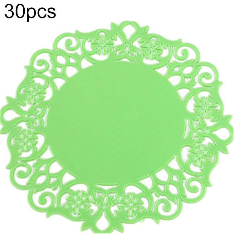 10 Peças de Porta-copos Quentes em Silicone com Flor de Renda, Almofada Antiderrapante, Almofada Isolante, Suporte para Bebidas Quentes