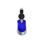 Mini Rato de Computador com Cabo USB Retrátil Óptico Ergonómico 1600 DPI Pequeno e Portátil para Portátil