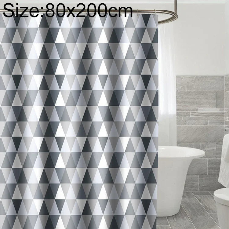 Cortinas para Casa de Banho em Tecido de Poliéster Impermeável e Antimofo, 80x180cm, 80x200cm, 100x180cm, 100x200cm, 120x180cm, 120x200cm, 150x180cm, 150x200cm, 180x180cm, 180x200cm, 200x180cm, 200x200cm, 220x200cm, 240x200cm, 260x200cm, 280x200cm