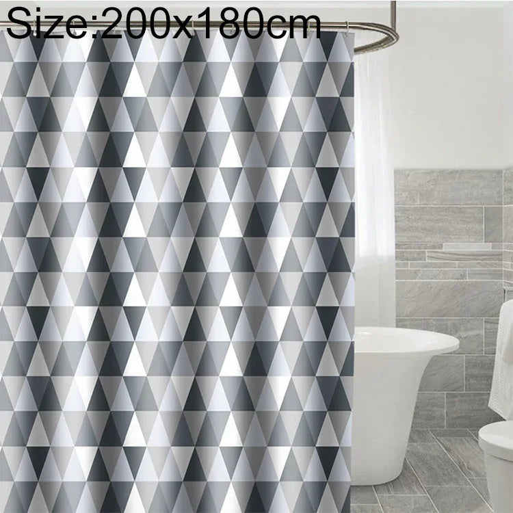 Cortinas para Casa de Banho em Tecido de Poliéster Impermeável e Antimofo, 80x180cm, 80x200cm, 100x180cm, 100x200cm, 120x180cm, 120x200cm, 150x180cm, 150x200cm, 180x180cm, 180x200cm, 200x180cm, 200x200cm, 220x200cm, 240x200cm, 260x200cm, 280x200cm