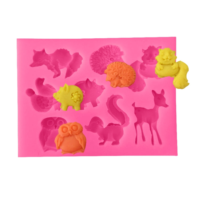 Molde de Silicone de Animais para Decoração de Bolos, Pastelaria, Chocolate e Sabonete, Forma de Animais