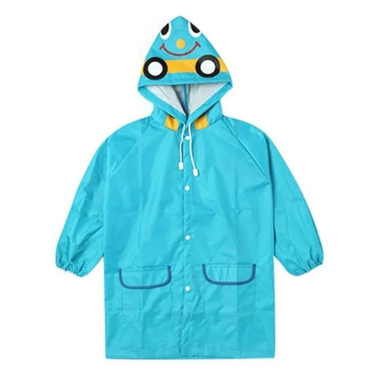 Casaco de Chuva Infantil Impermeável e Fofo para Exterior, Estilo Animal, 65*55*50