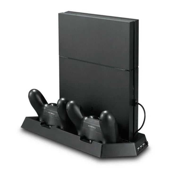 Suporte Multifuncional para Consola KJH PSLIM-03 com Ventoinha de Arrefecimento e Carregador para PS4 / SLIM, PSLIM-03