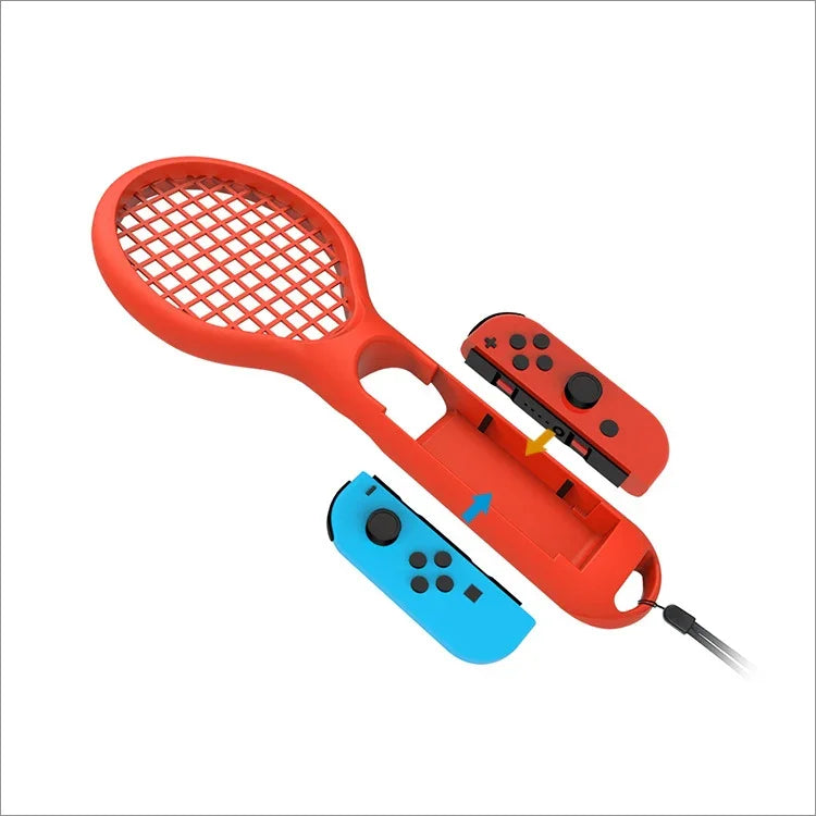 BODE Punho Pequeno Esquerdo e Direito para Raquete de Ténis NS Empunhadura de Jogo Esportivo TNS1843 para Switch, Raquete de Ténis (Vermelho e Azul)