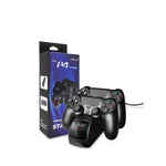 Base de Carregamento USB Dupla com Indicador LED para Comando Sem Fios PS4, SND-401