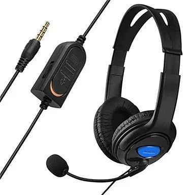 Auriculares Grandes Bilaterais para Chat de Voz na Internet PS4, Auriculares Grandes