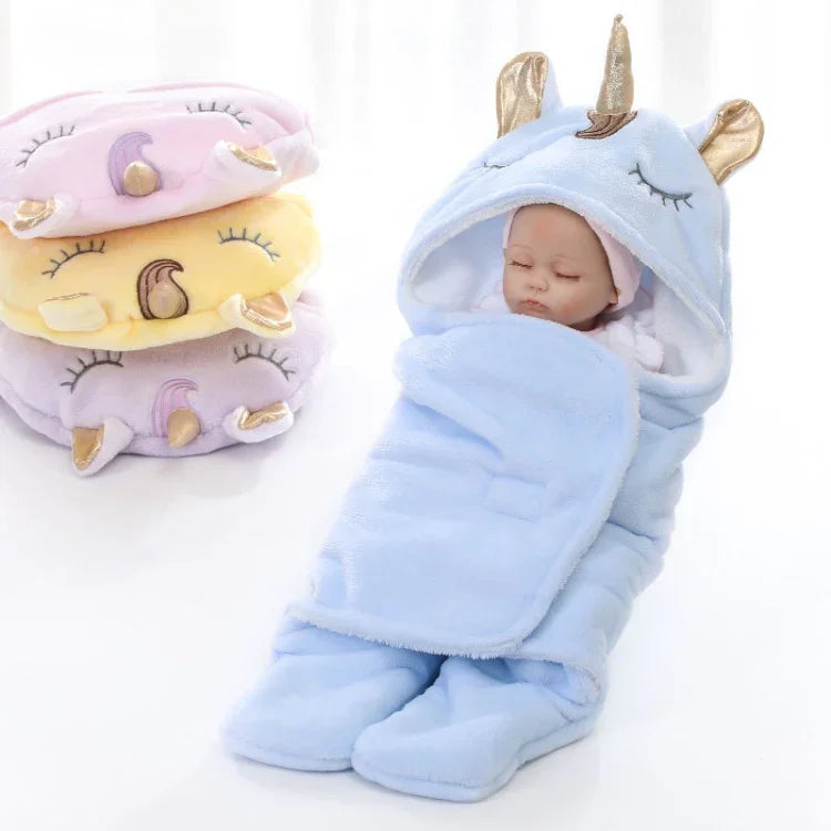 Manta de Bebé de Flanela Dupla para Inverno