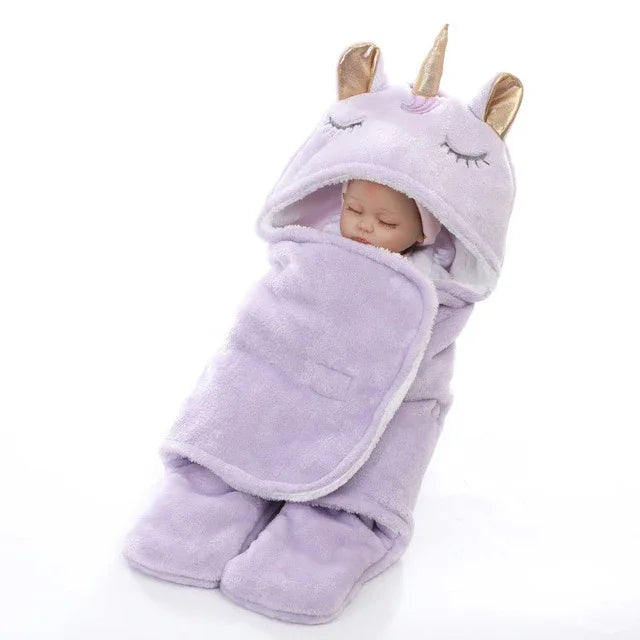 Manta de Bebé de Flanela Dupla para Inverno