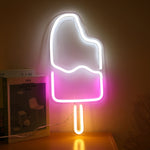 Luz Neon Painel Traseiro Transparente Acrílico LED Decoração de Férias, Cacto, Amor, Gelado, Banana