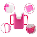 Suporte para Bebidas com Caixa e Alça, Antirrespingo, Copo Retrátil para Aprendizagem do Bebé, Copo de Aprendizagem para Bebé