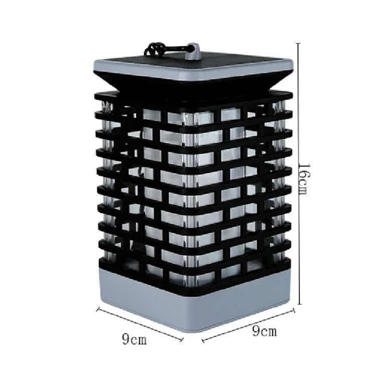 Luz paisagística LED solar com indução, lâmpada de chama, lanterna de jardim exterior impermeável