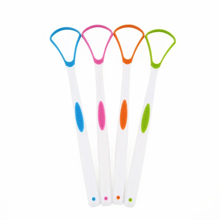 2 Unidades de Raspador para Limpeza da Língua para Remover Mau Hálito Escova de Língua Entrega de Cor Aleatória