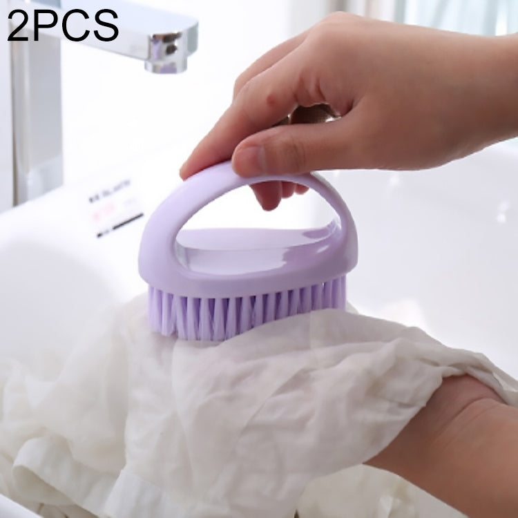 2 PCS Escova Multifuncional Suave para Cabelo, Lavagem de Roupa, Limpeza de Sapatos e Casa de Banho