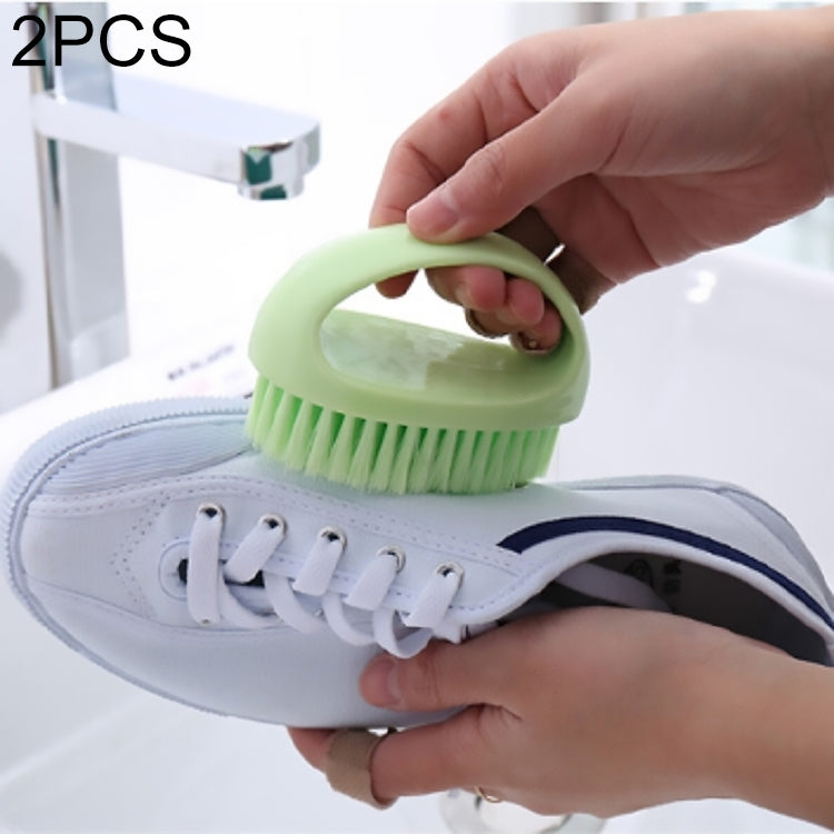 2 PCS Escova Multifuncional Suave para Cabelo, Lavagem de Roupa, Limpeza de Sapatos e Casa de Banho
