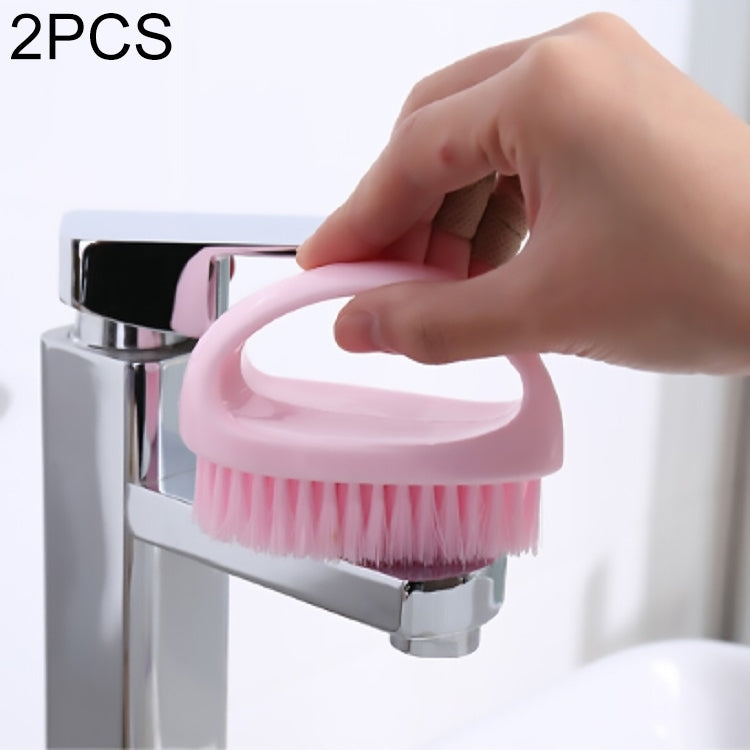 2 PCS Escova Multifuncional Suave para Cabelo, Lavagem de Roupa, Limpeza de Sapatos e Casa de Banho