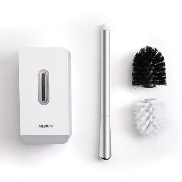 Kit de Limpeza para Casa de Banho com Escova de Vaso Sanitário de Cabo Longo com Ventosa e Caixa de Armazenamento MENGNI