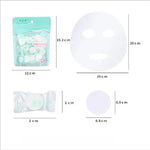 20 Unidades / Pacote Máscara de Papel Comprimido Máscara Descartável de Algodão para Cuidados da Pele Máscara Facial para Mulheres