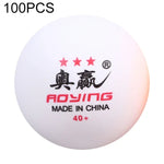 ROYING 10 PCS Bola de Treino Profissional de Ténis de Mesa ABS, Diâmetro: 40mm, Branco 3 Estrelas, Laranja 3 Estrelas