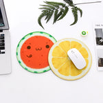 2 PCS Tapete de Rato Redondo Série Frutas Bonitas 22cm Tapete de Secretária Material de Escritório