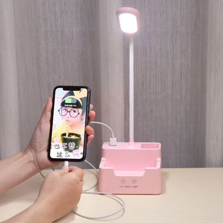 Candeeiro de secretária multifuncional criativo com proteção ocular LED com toque USB para quarto de estudante, com ventoinha, sem ventoinha