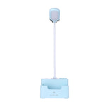 Candeeiro de secretária multifuncional criativo com proteção ocular LED com toque USB para quarto de estudante, com ventoinha, sem ventoinha