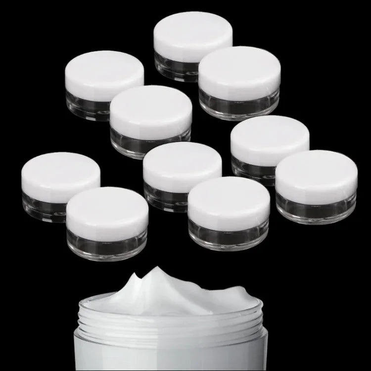 10 UN Mini Creme de Teste 5ml, Frasco de Plástico Cosmético, 5ml