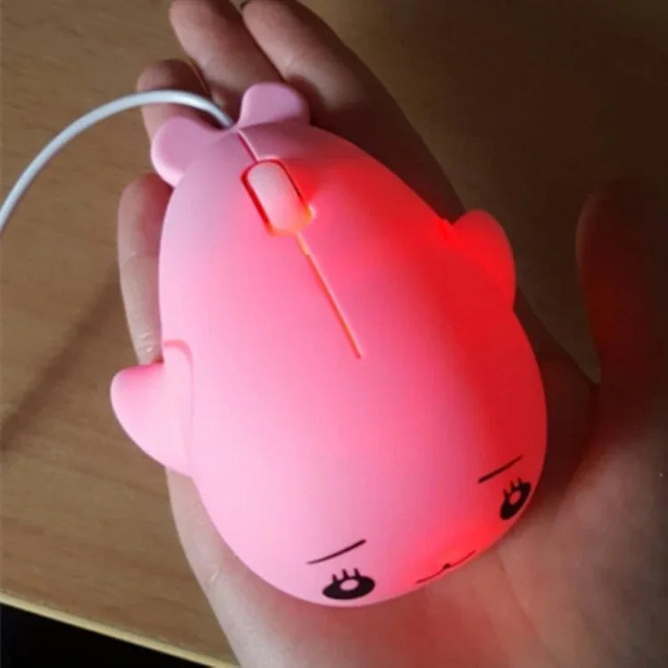 Rato com Fios Bonito de Desenho Animado para Rapariga Escritório Casa Portátil