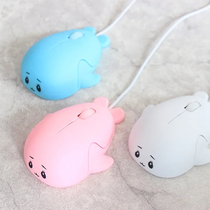 Rato com Fios Bonito de Desenho Animado para Rapariga Escritório Casa Portátil