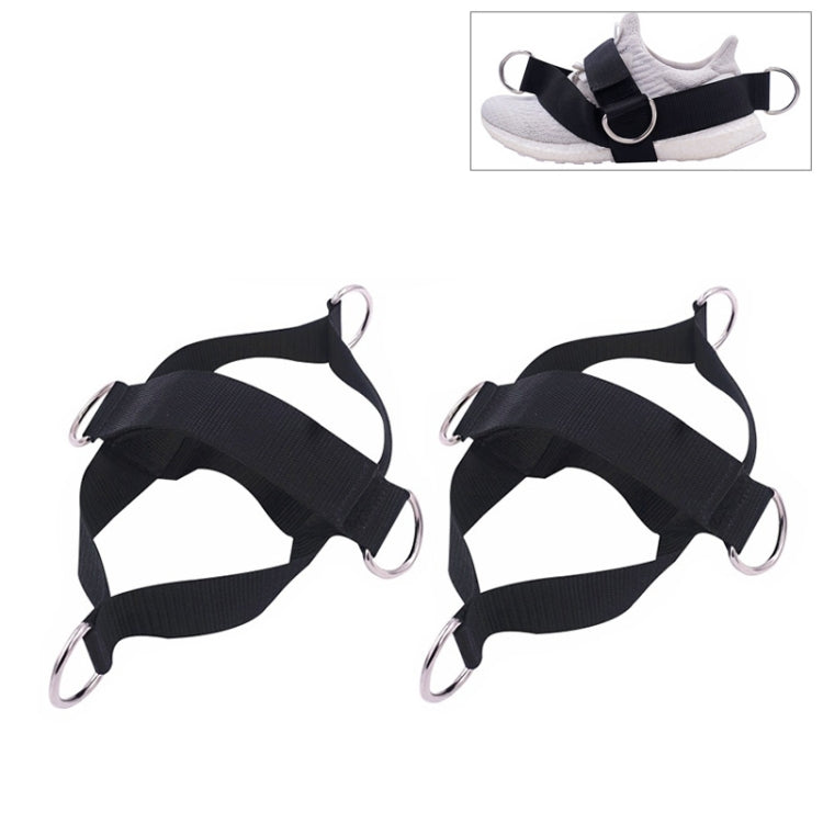 1 Par de Capa para Sapatos de Fitness com Corda de Puxar, 1 Par de Corda de Puxar (Preto)