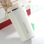Caneca térmica inteligente dupla em aço inoxidável 304 para café, caneca térmica para carro, copo térmico de viagem, 380ml branco, 380ml preto, 380ml verde, 380ml azul, 380ml rosa, 510ml branco, 510ml preto, 510ml verde, 510ml azul, 510ml rosa