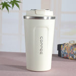Caneca térmica inteligente dupla em aço inoxidável 304 para café, caneca térmica para carro, copo térmico de viagem, 380ml branco, 380ml preto, 380ml verde, 380ml azul, 380ml rosa, 510ml branco, 510ml preto, 510ml verde, 510ml azul, 510ml rosa