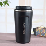 Caneca térmica inteligente dupla em aço inoxidável 304 para café, caneca térmica para carro, copo térmico de viagem, 380ml branco, 380ml preto, 380ml verde, 380ml azul, 380ml rosa, 510ml branco, 510ml preto, 510ml verde, 510ml azul, 510ml rosa