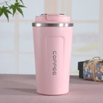 Caneca térmica inteligente dupla em aço inoxidável 304 para café, caneca térmica para carro, copo térmico de viagem, 380ml branco, 380ml preto, 380ml verde, 380ml azul, 380ml rosa, 510ml branco, 510ml preto, 510ml verde, 510ml azul, 510ml rosa