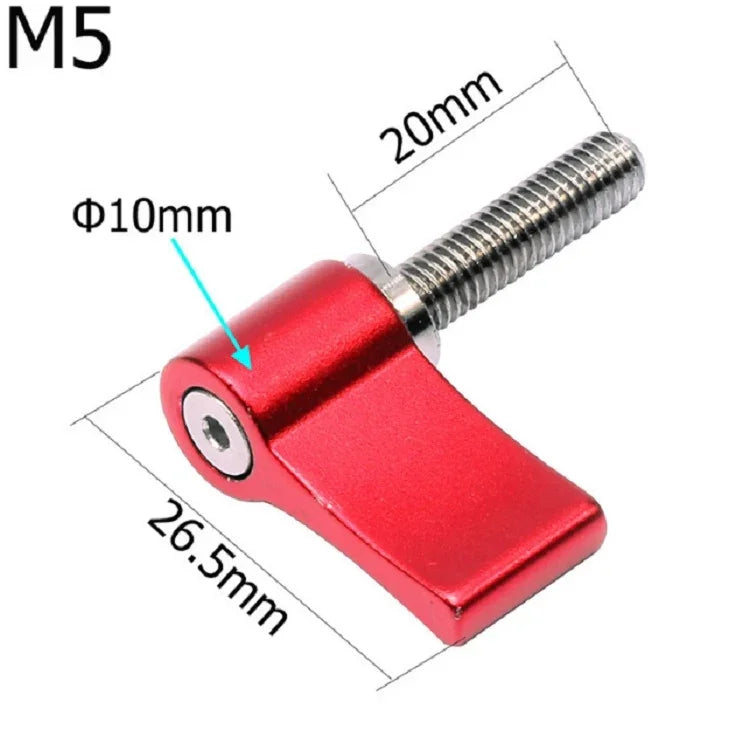 Parafuso de Fixação em Liga de Alumínio para Câmara de Ação, Acessórios de Parafuso Manual de Bloqueio de Posicionamento, M5x20mm