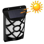Luz de holofote de chama solar para pátio, lâmpada de parede exterior para relvado, paisagem, luz de rua, lâmpada de indução, 66 LEDs