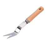 Ferramenta para Remover Ervas Daninhas com Cabo de Madeira e Aço Inoxidável Grosso, Ferramenta para Remover Raízes com Cabo de Madeira