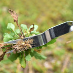 Ferramenta para Remover Ervas Daninhas com Cabo de Madeira e Aço Inoxidável Grosso, Ferramenta para Remover Raízes com Cabo de Madeira