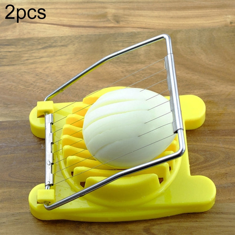 2 peças de cortador multifuncional de ovos em aço inoxidável para ovos preservados, divisor elegante, utensílios de cozinha para cortar ovos