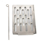 Grelha de Barbecue Dobrável em Aço Inoxidável Acessórios Portáteis para Piquenique BBQ, S 15x10.3CM, M 22.6x15.8CM, L 35.8x20CM