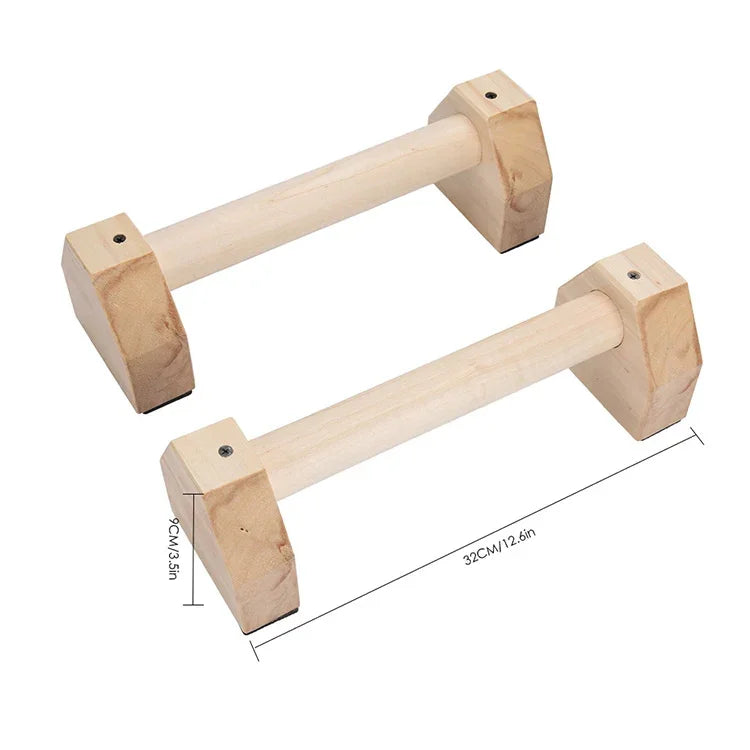 Barras paralelas simples de madeira para exercício invertido, suporte para flexões, tamanho: 50cm, suporte de flexões em madeira