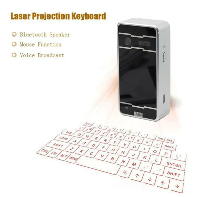 JHP-Melhor Teclado Virtual Portátil com Laser Rato Sem Fios Bluetooth Projeção Laser Altifalante