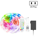 Tira de Luz LED de Ambiente Colorida RGB 5050 com Controlo de Som por Bluetooth para Roupa Inteligente, Não Impermeável, com Comando de 24 Teclas, 5M 150 LEDs, 5M 300 LEDs, 10M 300 LEDs, 10M 600 LEDs, 15M 450 LEDs, 15M 270 LEDs, 20M 360 LEDs, 30M 540 LEDs
