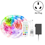 Tira de Luz LED de Ambiente Colorida RGB 5050 com Controlo de Som por Bluetooth para Roupa Inteligente, Não Impermeável, com Comando de 24 Teclas, 5M 150 LEDs, 5M 300 LEDs, 10M 300 LEDs, 10M 600 LEDs, 15M 450 LEDs, 15M 270 LEDs, 20M 360 LEDs, 30M 540 LEDs