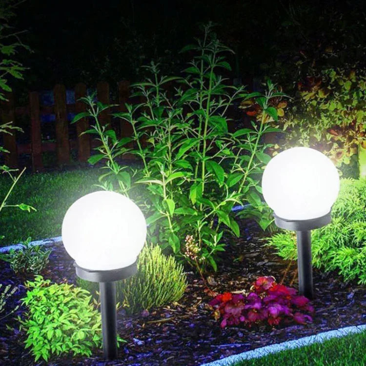 2 unidades de luz solar impermeável para chão exterior, decoração de relvado e paisagem