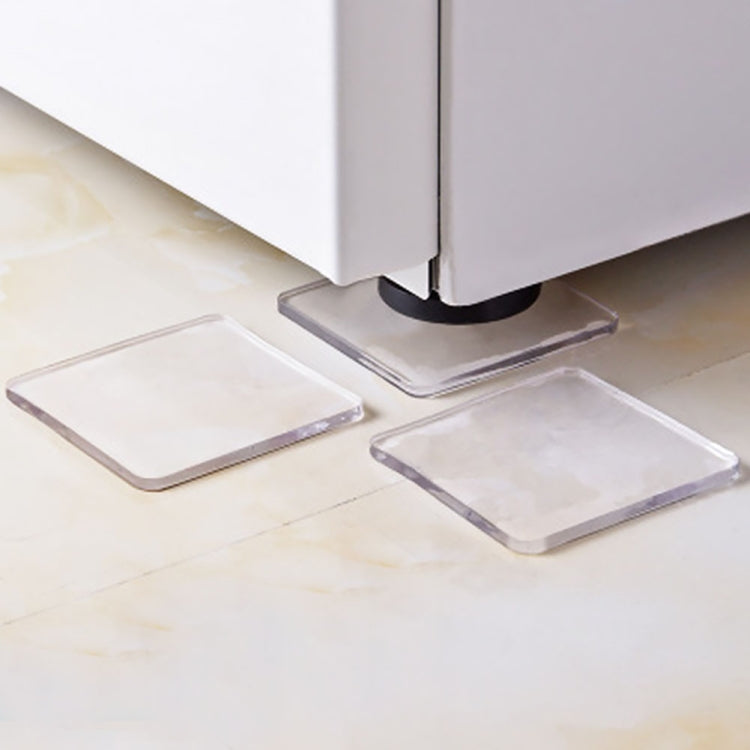 4 Peças Almofadas de Silicone Transparentes para Máquina de Lavar Roupa, Almofadas Antivibração e Antiderrapantes, Almofadas Absorventes de Choque