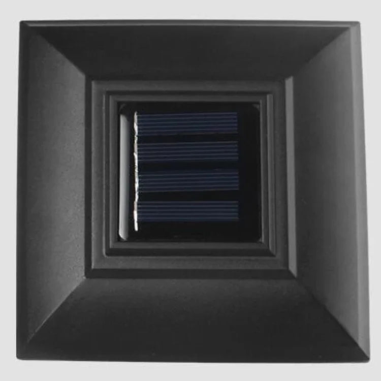 Luz de pilar solar exterior impermeável, lâmpada decorativa para jardim, relvado e parede