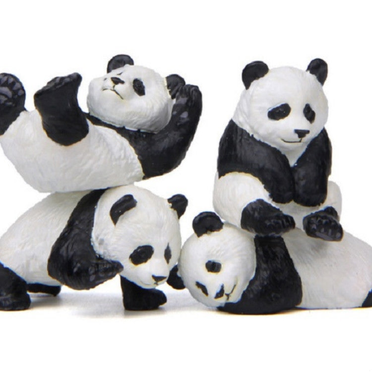 Ornamentos de Bonecos de Micro Paisagem em Forma Múltipla Panda Life, Panda Sentado, Panda a Escalar, Panda deitado de Barriga para Baixo, Panda deitado